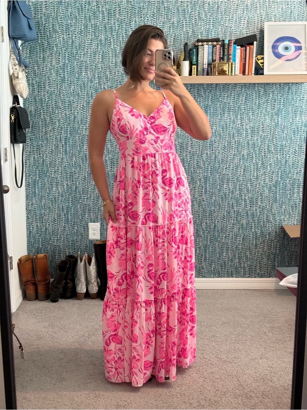Lilly Pulitzer Dresses Lilly Pulitzer Melody Maxi Coral Reef Tint Flaminglo